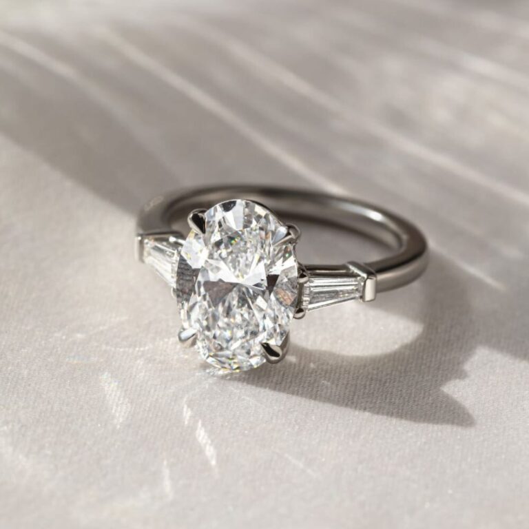 Floral Beauty: The 3 Carat Oval Shaped Diamond Ring