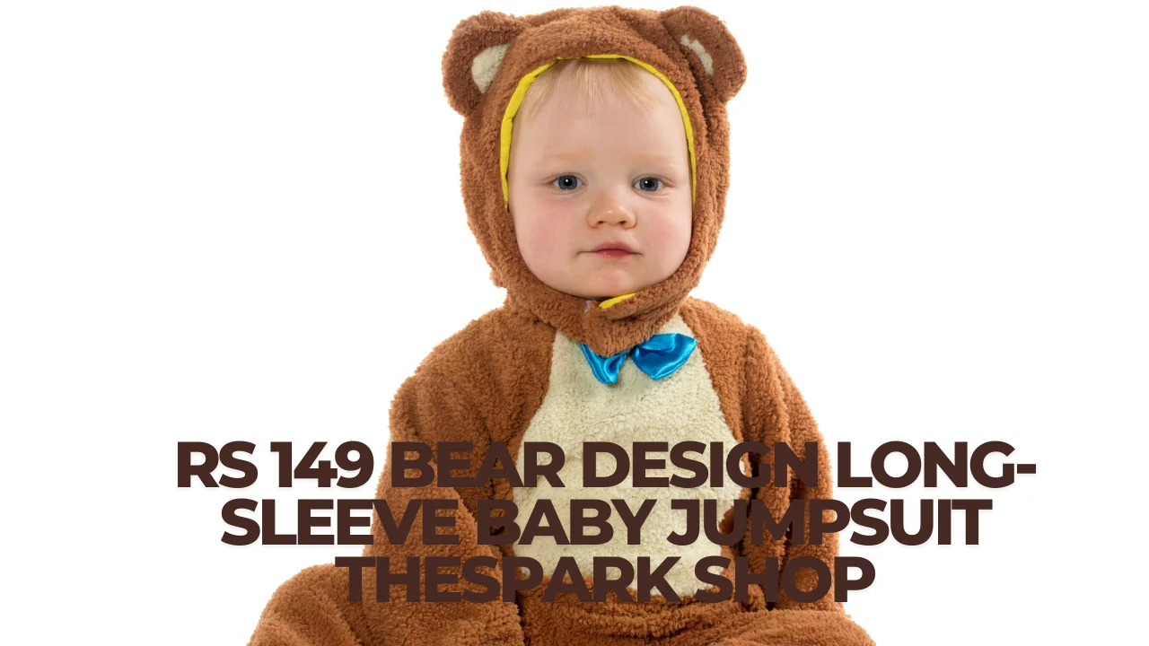 rs 149 bear design long-sleeve baby jumpsuit thespark shop